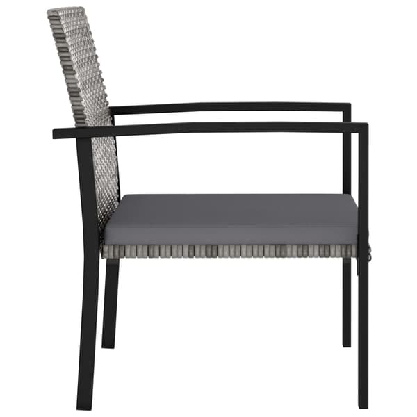 vidaXL havestole, sæt med 4, polyrattan, grå