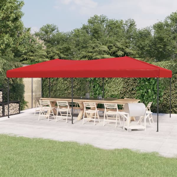 vidaXL foldbart festtelt rød 3x6 m