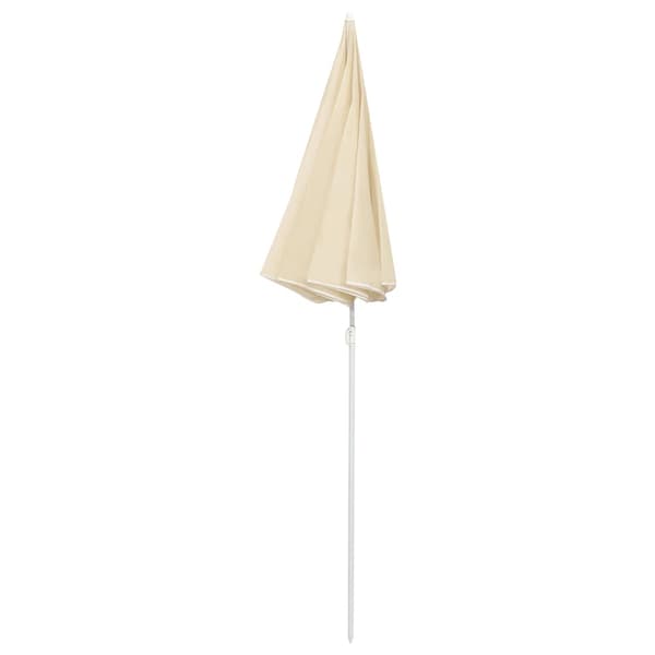 vidaXL haveparasol med stålstang, sand, 180 cm