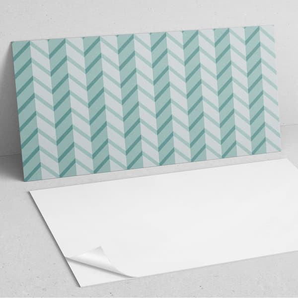 Selvklæbende vinyltapet med tryk 120x60 cm zigzagstriber