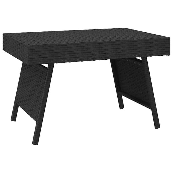 vidaXL foldbart sidebord sort 60x40x38 cm polyrattan