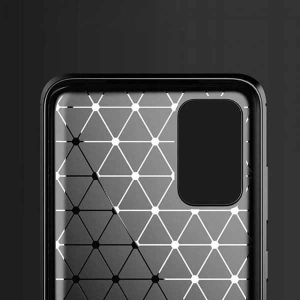 ETUI TIL GALAXY S21 FE ARMOR CARBON SORT + 9H HÆRDET GLAS
