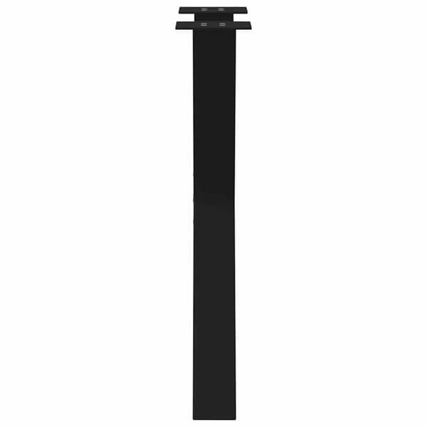 vidaXL spisebordsben, 2 stk., sort, 60x(72-73) cm, stål