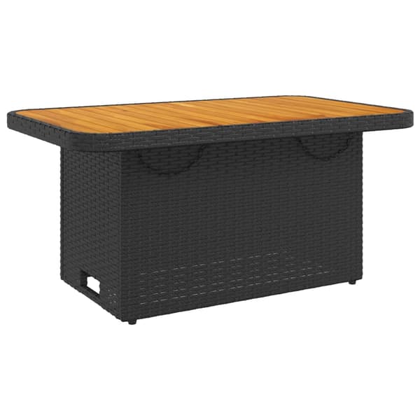 vidaXL havemøbelsæt med 2 dele og hynder, sort, polyrattan