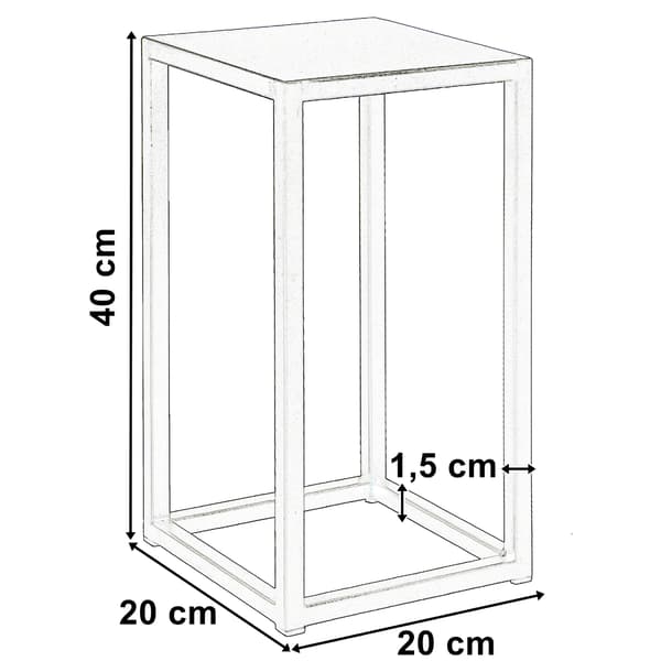Piatto loft blomställning 40 cm svart