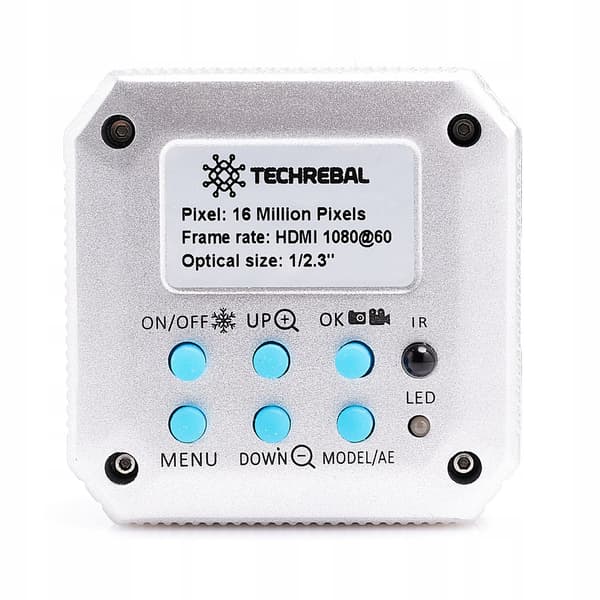 Techrebal Silver jet kamera 16MP FULLHD og 4K til mikroskop sølv