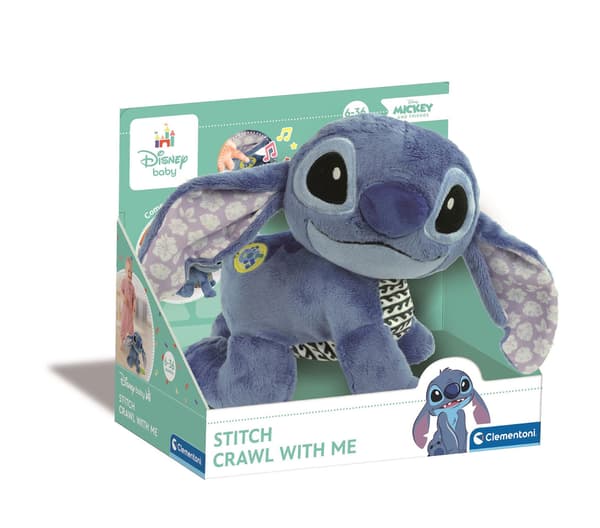 Stitch-pehmolelu. Ryömimme yhdessä