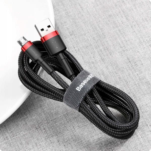 Baseus Cafule USB - microUSB-kabel 2,0 m 1,5A sort og rød