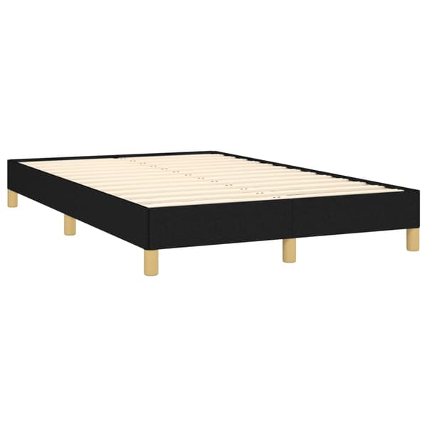 vidaXL sengestel uden madras, sort, 120x190 cm, stof