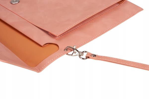 A4-mappe med lomme, pink nubuck 4376
