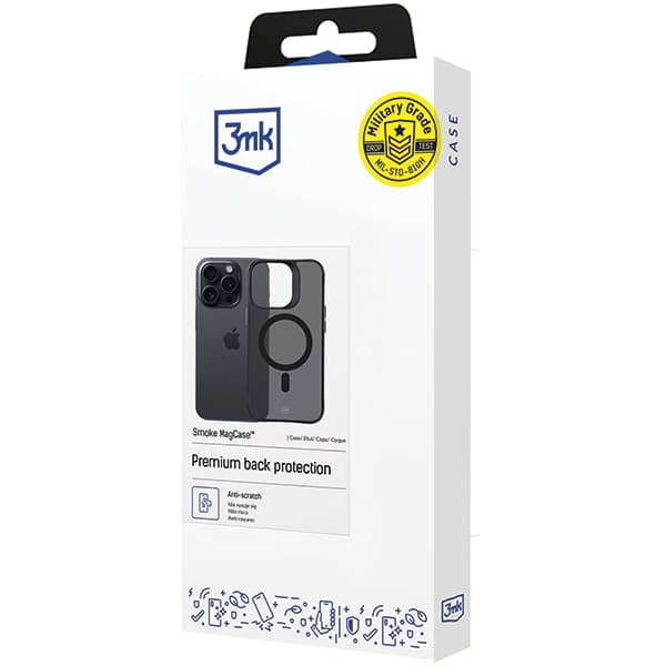 3MK Smoke MagCase-skal för iPhone 15 Pro Max