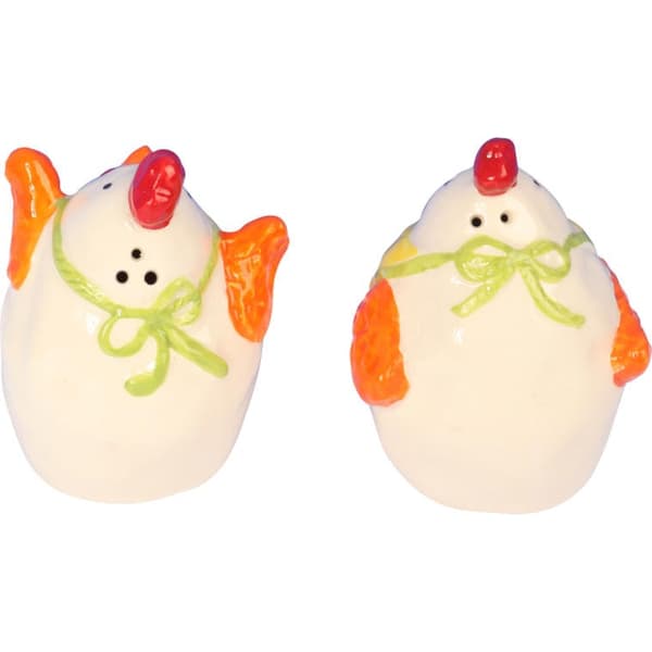 Keramiskt kycklingset: Salt- och pepparkar i rustik stil