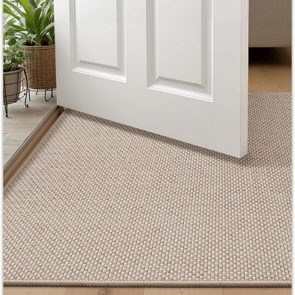 Dørmåtte med gummibagside til entre, 120x65 cm, beige