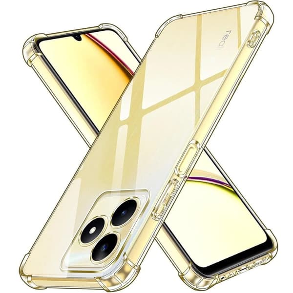 Realme Note 50-skal, stötsäkert, transparent