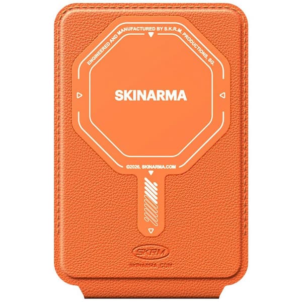 Skinarma Axis Magnetisk Vikbar Stativplånbok Orange