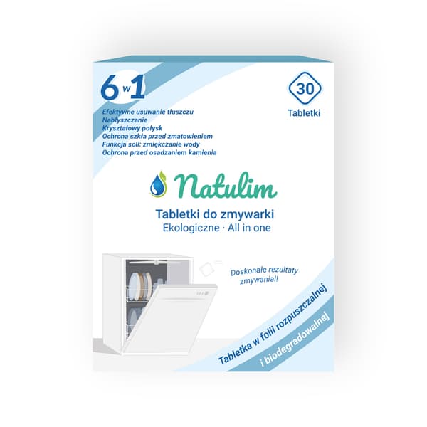 Natulim, Eco diskmaskinstabletter 6 i 1, 30 st
