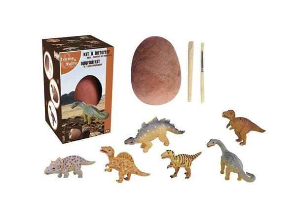 Stor dinosaurfigur - ægudgravning MIX