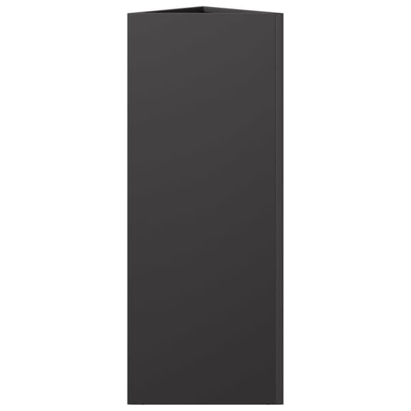 vidaXL Trädgårdskrukor, Set om 2, Svarta, Triangulära, 30x26x75 cm, Stål