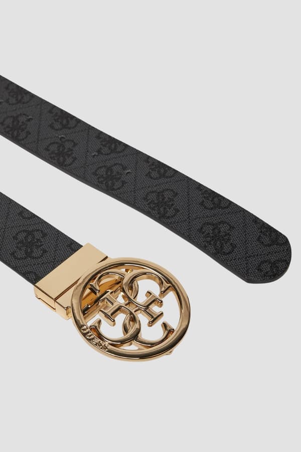 Guess Sort Vendbart Damebælte med Monogram, Noelle REV H35 S