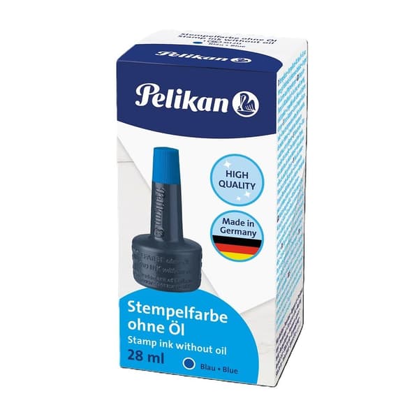 Stempelblæk 28ml blå