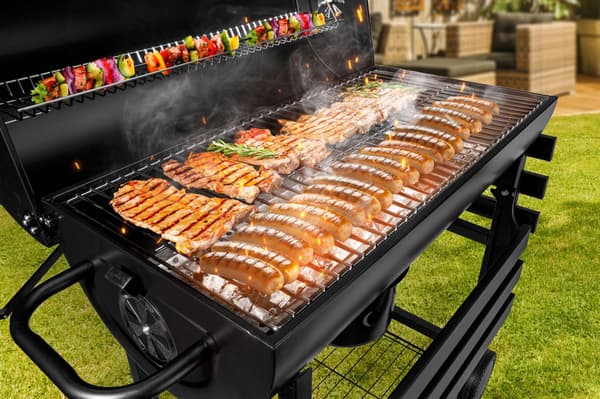 Havekulgrill med 2 riste og askeskuffe BAREL