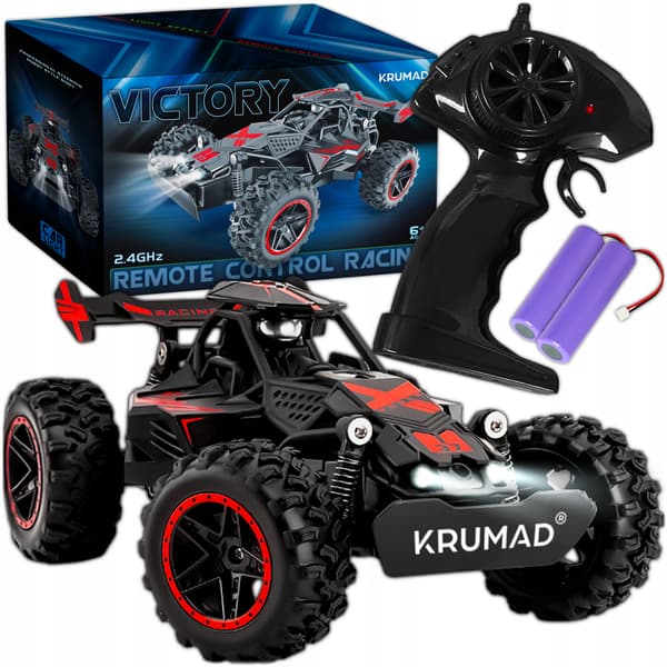 Fjernstyret bil TIL børn, RC-bil, offroad, 2,4 GHz, 2 batterier