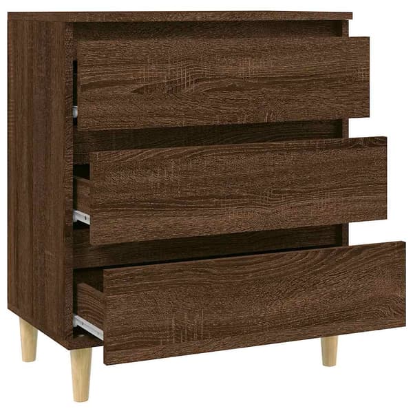vidaXL kommode, brun eg, 60x35x70 cm, træbaseret materiale