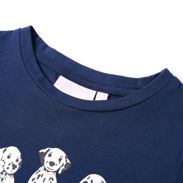 Barn-T-shirt, marinblå, 116
