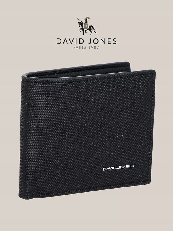 David Jones herrepung SLIM øko-læder sort