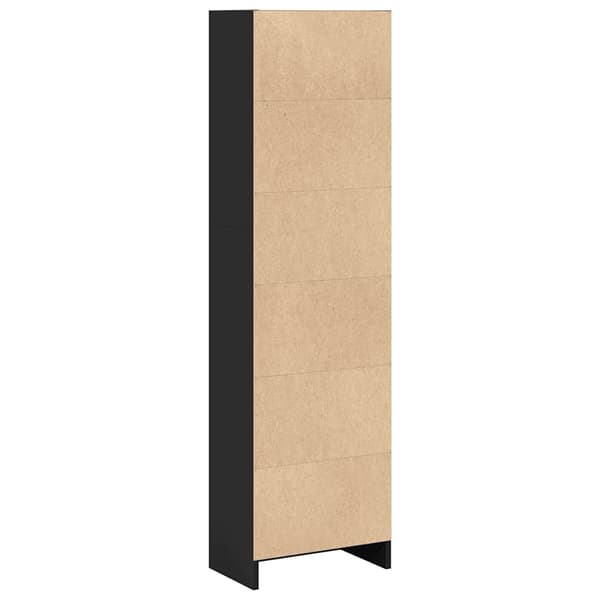 vidaXL hylde, sort, 40x24x143 cm, træbaseret materiale