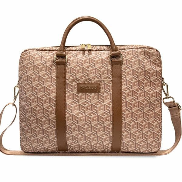 Guess GCube Stripes Laptoptaske til op til 16" Brun