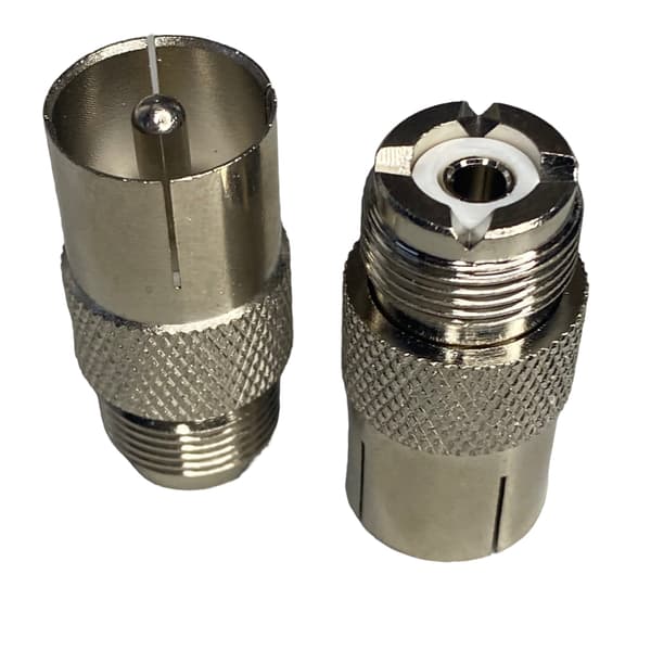 UHF-stik/UHF-fatning lynkoblingsadapter