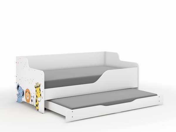 LILU 160x80 MINI ZOO barnsäng med sovfunktion