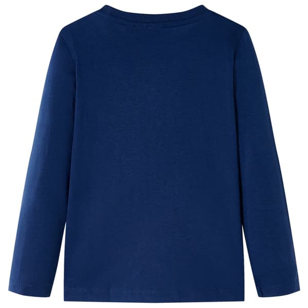 Barn långärmad T-shirt, marinblå, 104
