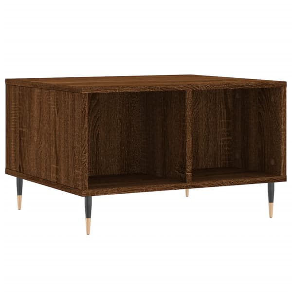 vidaXL sofabord brunt egetræ 60x50x36,5 cm