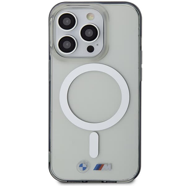 BMW Silver Ring MagSafe -kotelo iPhone 14 Pro Maxille, läpinäkyvä