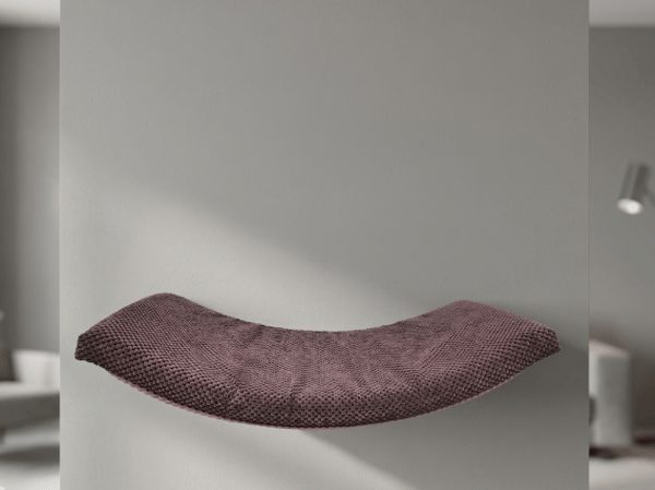 Arc metall katthylla 75cm mörk choklad