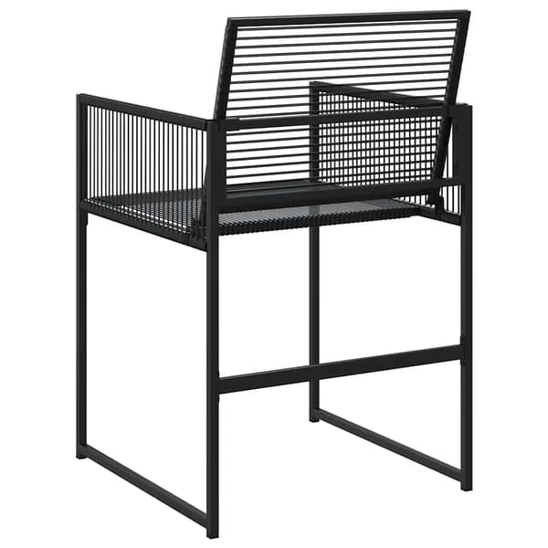 vidaXL havestole, sæt med 4, sort, polyrattan