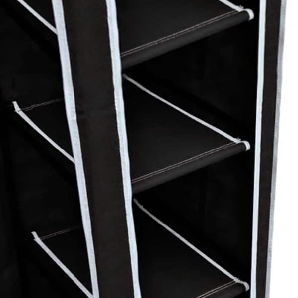 vidaXL foldbar garderobe 110x45x175 cm sort
