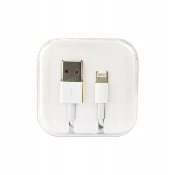 USB A til Lightning 8-bens 1A-kabel HD4 BOX 1 m hvid