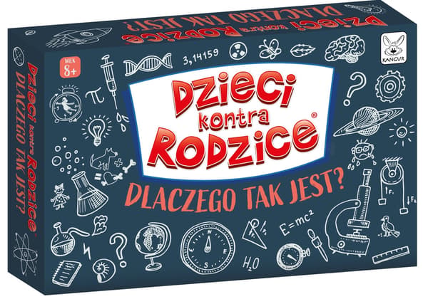 Lapset vs. vanhemmat. Miksi? Lautapeli. Kenguru