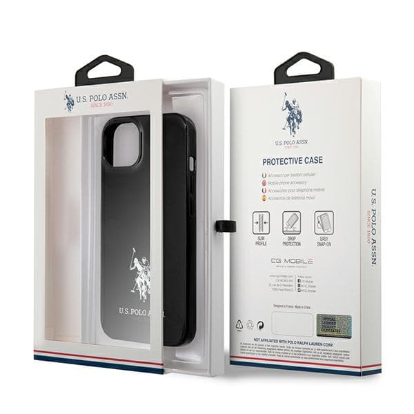 US Polo Horses Logo-cover til iPhone 13 mini, sort