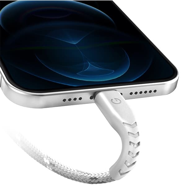 ENERGEA Nyloflex USB-C - Lightning C94 MFI-kabel 1,5m vit