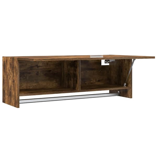 vidaXL skab røget eg 100x32,5x35 cm, træbaseret materiale