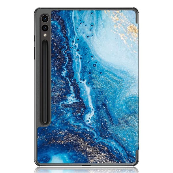 Samsung Galaxy Tab S9 FE+ Plus -kotelo kynätelineellä, sininen marmori