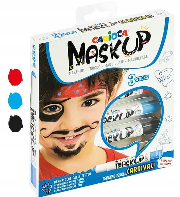 CARIOCA MASKUP CARNIVAL ANSIGTSKRIDTE 3KOL 4305