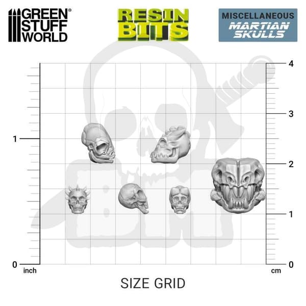 GSTU504629 Alien Skulls Resin Set