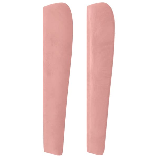 vidaXL Vingad nackstöd rosa 103x23x118/128 cm sammet