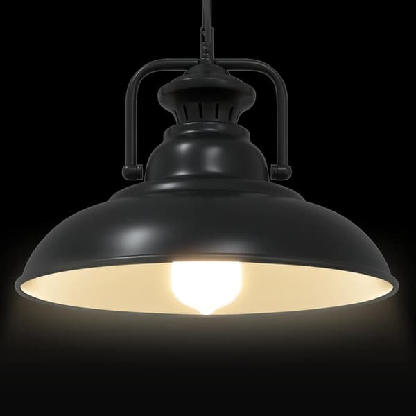 vidaXL pendellampe E27 sort Ø 31 cm jern