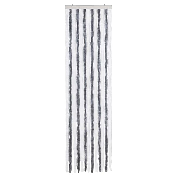 vidaXL Flugnät, grått och vitt, 56x200 cm, Chenille